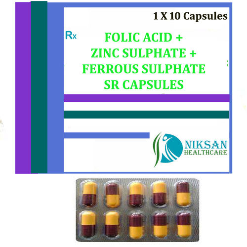 Folic Acid Zinc Sulphate Ferrous Sulphate Sr Capsules Zinc Sulphate Ferrous Sulphate Sr Capsules General Medicines