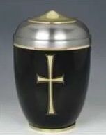 Bronze Cross Metal cremation Urn