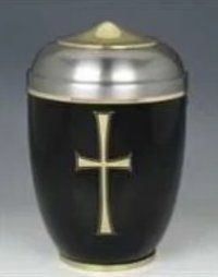 Bronze Cross Metal cremation Urn