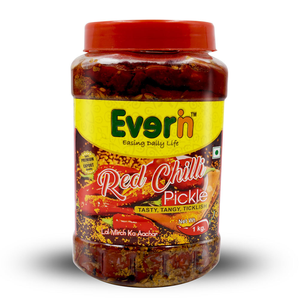 Spicy Mustard Oil Pickle - 1 Kg Pet Bottle | Shelf Life 18 Months, Vinegar Preservation, Unique Salty & Sour Taste