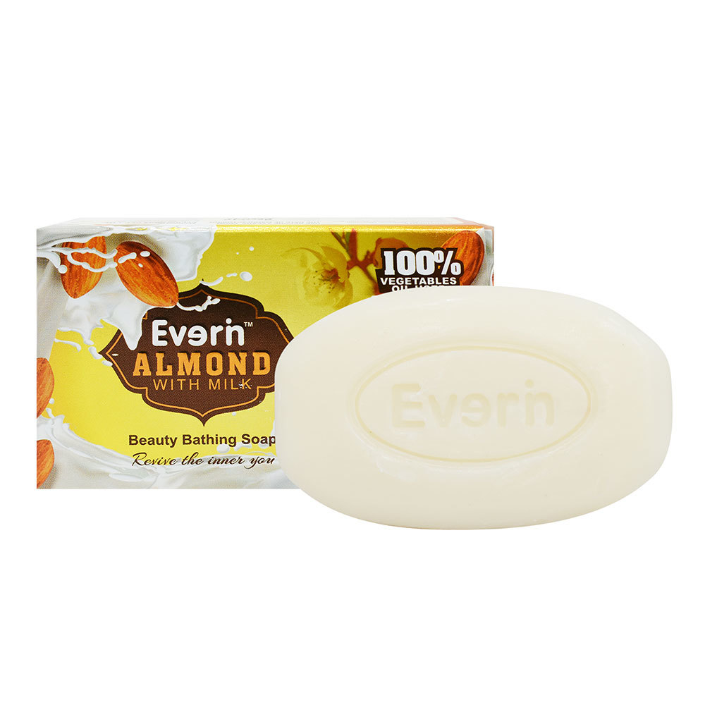 White 75Gm Almond With Milk Soap