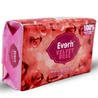 Everin Velvet Rose Beauty Soap - 55g, 100% Vegetable Oil, Pink Color, Rose Flavored Bath Soap, Unisex Usage