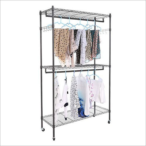 3 Shelves Clothes Display Rack