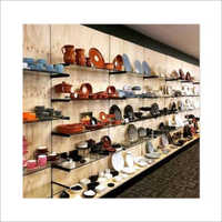 Wall Mounted Crockery Display Rack - Glass, Customizable Size, 3-6 Shelves, Polished Finish, Corrosion Resistant, 80 Kg Weight Capacity