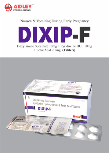 Doxylamine Succinate 10mg + Pyridoxine 10mg + Folic Acid 2.5mg Tablets