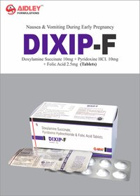Doxylamine Succinate 10mg Plus Pyridoxine 10mg Plus Folic Acid 2.5mg Tablets