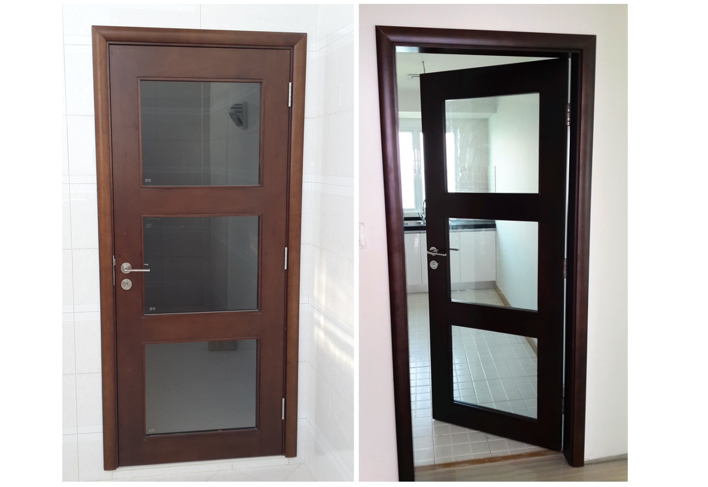 Residence Wooden Glass Door