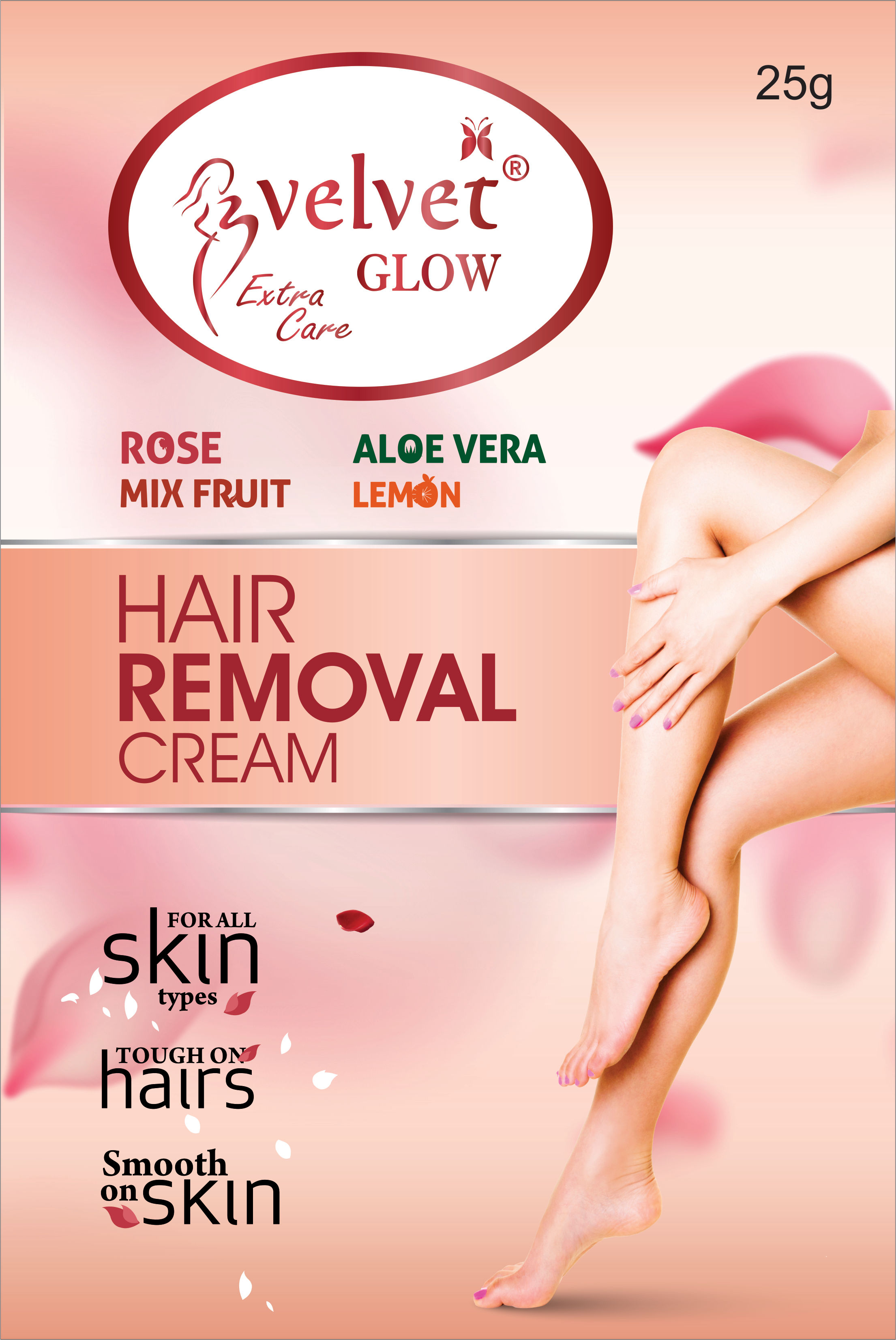 Velvet Glow  Hair Removal Cream(Lemon)