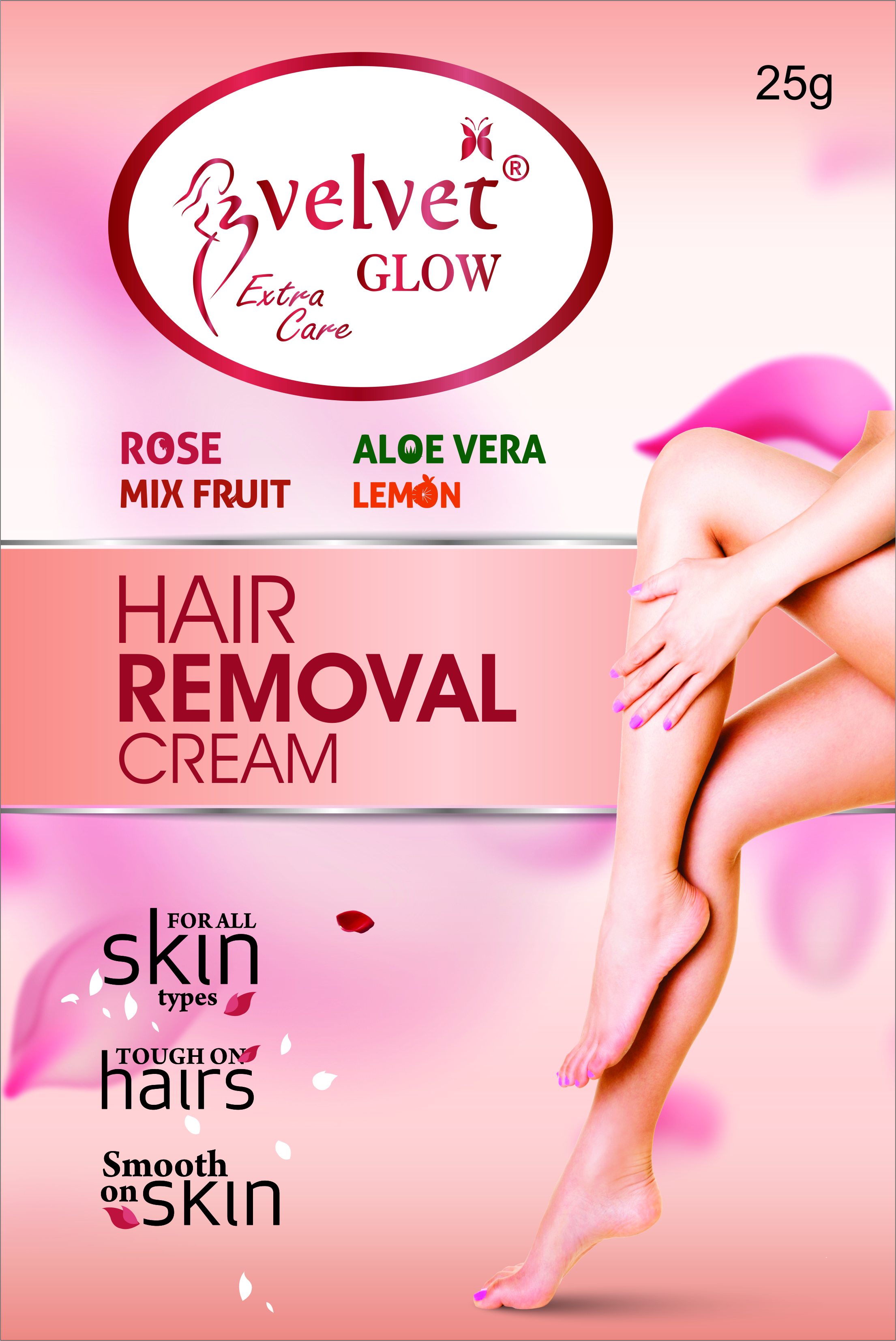 Velvet Glow Hair Removal Cream(Rose)