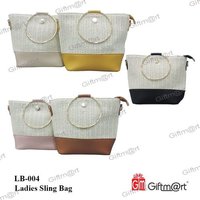Pink Ladies Jute Sling Bag
