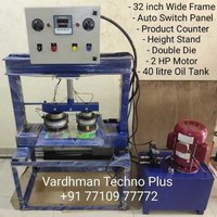 Automatic Hydraulic Paper Plate Machine - Mild Steel, 32x18x35 Inch , Blue Color, Semi-automatic Control System, 2 Watt Power, 200-220 Volt Voltage, One Year Warranty