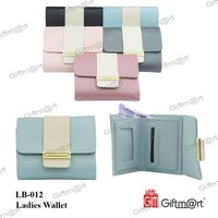 Ladies Wallet - Leather & Pu Foam, 5 Colors: Pink, Blue, Grey, Black | Moisture Proof, Button Closure, Custom Logo Design Option