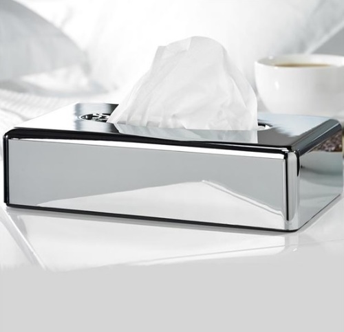 Oblong Chrome Tissue Holder By ISHAAN LOGISTIQUE