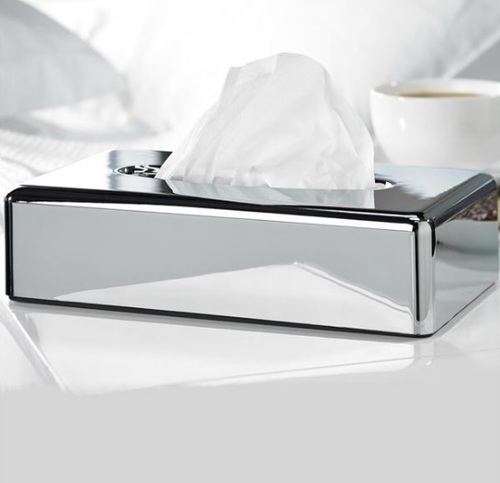 Oblong Chrome Tissue Holder