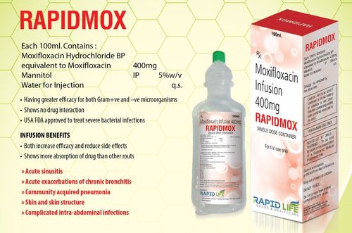 Moxifloxacin 400 Mg & Mannitol 5% W/V