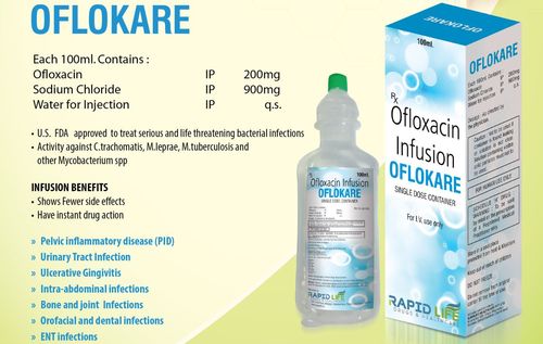 Ofloxacin 200 mg & Sodium Chloride 900 mg (I.V.)
