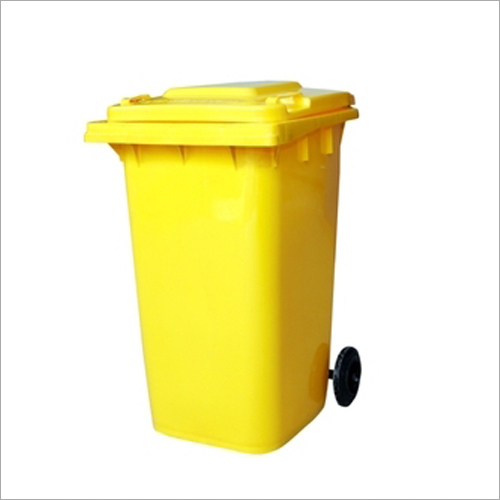 Yellow 2 Wheeled Dustbin