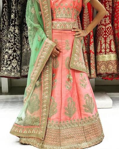 Light Pink Ladies Fashionable Lehenga Choli