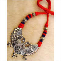 Oxidize Metal Peacock Pendant Necklace Set