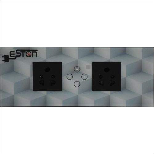Designer Touch Switch Board - Plastic Metal, 120x80x20mm, Black, 16A | Elegant Design, Easy Installation, Modular Design, Reliable Performance
