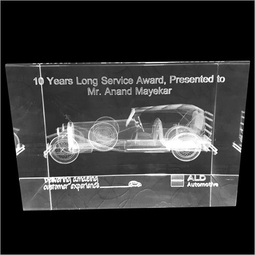 Crystal Cube Award - Customized Size, Transparent Color, 6 to 200 Thickness | Elegant Crystal Material with Contemporary Style