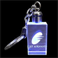 Corporate Crystal Cube Keychain - Crystal Material, Customized Size, Transparent Color, 6 To 200 Mm Thickness | Elegant Design For Corporate Gifts