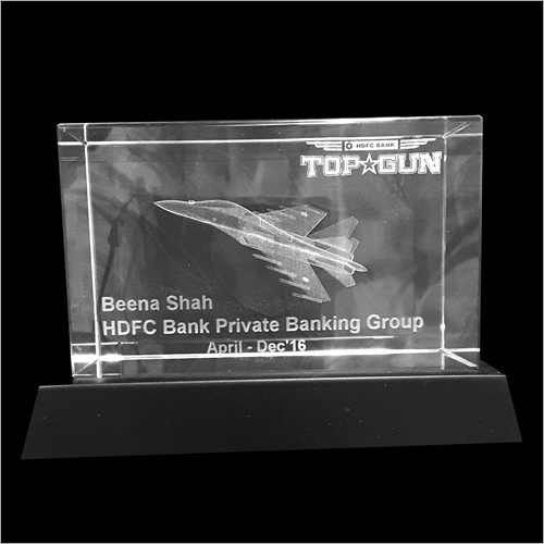 Corporate Crystal Cube Award - Customized Size, Transparent Color, 6 to 200 Millimeter Thickness | Elegant Crystal Material for Distinctive Recognition