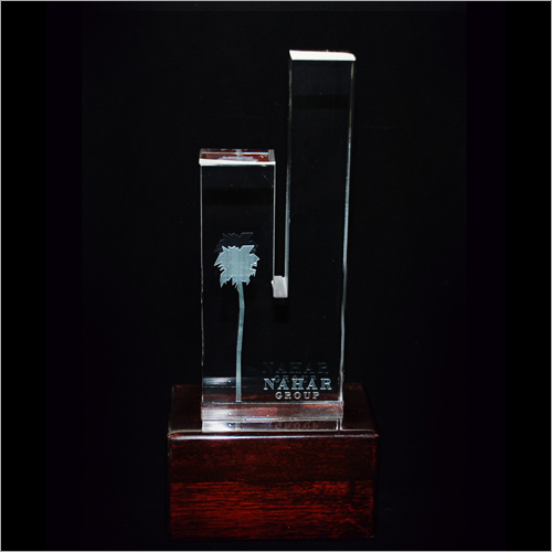 Corporata Crystal Trophy - Customizable Size, 6 to 200 mm Thickness | Transparent Crystal Material, Unique Style Options