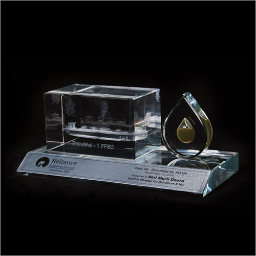 Reliance Crystal Trophy - Customized Size, Transparent Crystal Material, 6-200mm Thickness | Elegant Business Gift