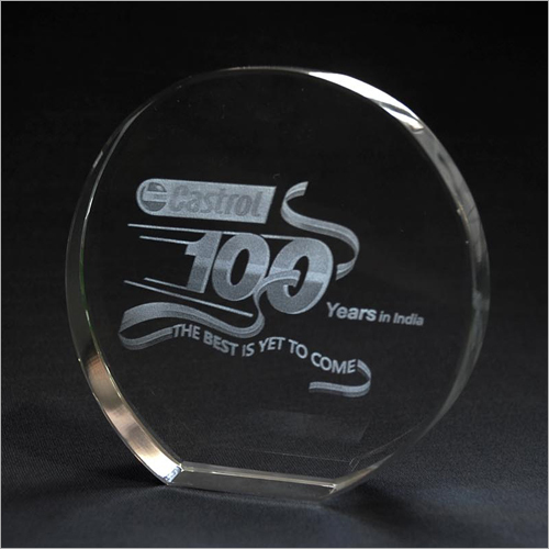 Corporate Crystal Plaque - Customized Shape, Premium Crystal Material for Elegant Recognition Awards