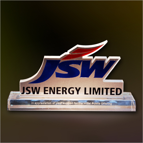 Company Crystal Plaque - Customized Size & Shape | Transparent Crystal Material for Elegant Recognition and Awards