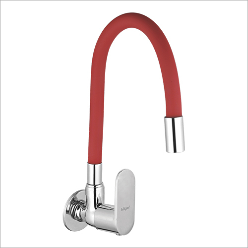 Wall Mounted Sink Cock With Flexible Coloured Spout