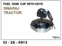 Fuel tank cap with keys tractor