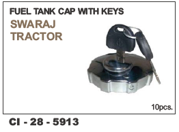 Fuel tank cap with keys tractor