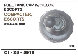 Fuel Tank Cap w/lock Escorts jcb
