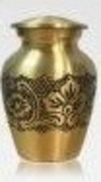 Roman V Brass Metal Token Cremation Urn