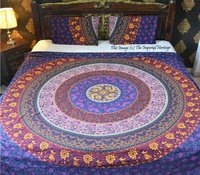 Indian Mandala Purple Cotton Duvet Cover
