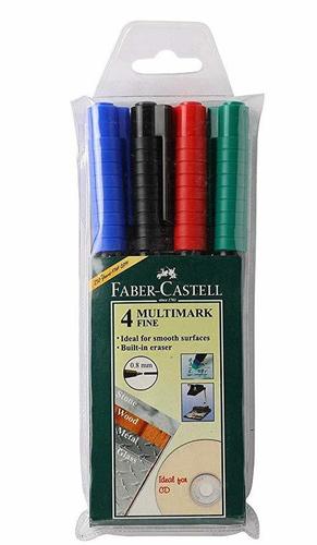 Faber-Castell 10 CD/OHP MARKER PENs BLUE (Pack of 10) 