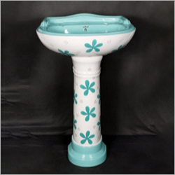 Designer Print Pedestal Wash Basin