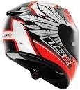 LS2 Arrow Full-Face Motorcycle Helmet - Polycarbonate, 1350 Grams, Red White | ECE Certified, Dynamic Flow-Through Ventilation, Innovative Safety Design