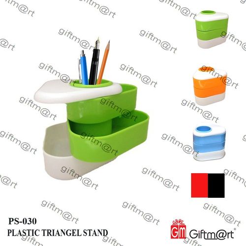 Green Plastic Tri Separable Pen Stand