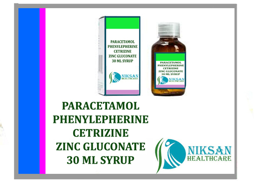 Paracetamol Phenylepherine Cetrizine Zinc Gluconate Syrup