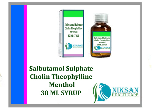 Liquid Salbutamol Sulphate Cholin Theophylline Menthol Syrup