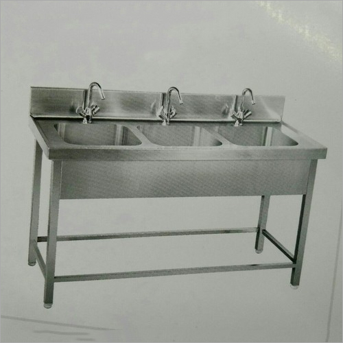 Three Sink Unit - Stainless Steel, All Sizes Available | Durable, Corrosion Resistant for Hotels and Restaurants