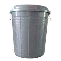 Plastic Storage Drum - High-density Polyethylene, 20 Liters, 450x350mm, Gray | Snap-on Lid, Sturdy, Leak-proof, Elegant Design For Liquid Storage