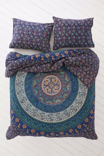 Indian Mandala Cotton Blue Round Duvet Cover