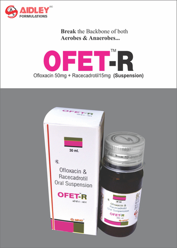 Ofloxacin 50mg + Racecadotril 15mg Suspension