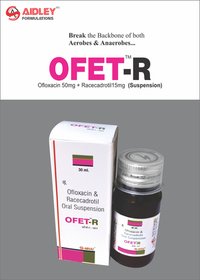 Ofloxacin 50mg + Racecadotril 15mg Suspension