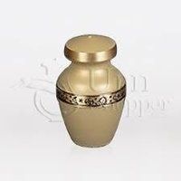 Trinity Golden Umber Brass Metal Token Cremation Urn