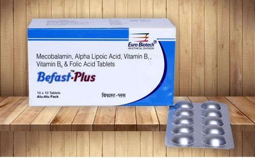 Mecobalamine 1500 mcg,Folic Acid 1500 mcg,Vitamin B6 (3 mg) & Alpha Lipoic Acid 100 mg